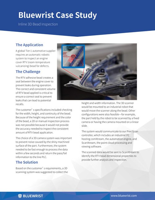 quality control adhesive bead